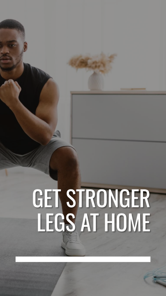 man doing leg workouts at home